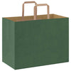 Paper Bags 250 pcs with Handles Green 32x17x25 cm