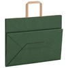Paper Bags 250 pcs with Handles Green 32x17x25 cm