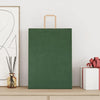 Paper Bags 250 pcs with Handles Green 32x17x44 cm