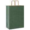 Paper Bags 250 pcs with Handles Green 32x17x44 cm