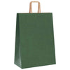 Paper Bags 250 pcs with Handles Green 32x17x44 cm