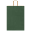 Paper Bags 250 pcs with Handles Green 32x17x44 cm