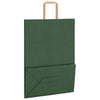 Paper Bags 250 pcs with Handles Green 32x17x44 cm