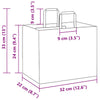 Paper Bags 50 pcs with Handles Red 32x22x24 cm