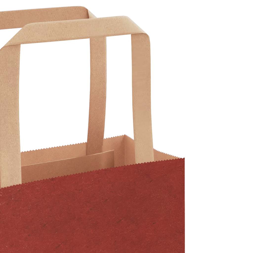 Paper Bags 250 pcs with Handles Red 54x15x49 cm