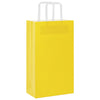 Paper Bags 50 pcs with Handles Yellow 21x11x36 cm
