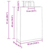 Paper Bags 50 pcs with Handles Yellow 32x12x42 cm