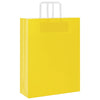 Paper Bags 50 pcs with Handles Yellow 32x12x42 cm