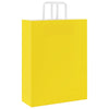 Paper Bags 50 pcs with Handles Yellow 32x12x42 cm