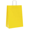Paper Bags 50 pcs with Handles Yellow 32x17x44 cm