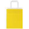 Paper Bags 250 pcs with Handles Yellow 18x8x22 cm