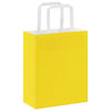 Paper Bags 250 pcs with Handles Yellow 18x8x22 cm