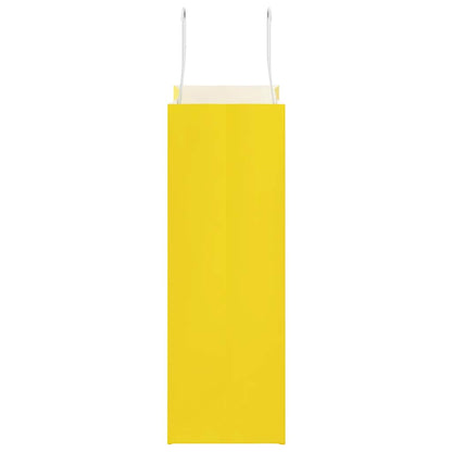 Paper Bags 250 pcs with Handles Yellow 21x11x31 cm
