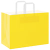 Paper Bags 250 pcs with Handles Yellow 32x17x25 cm