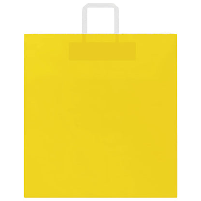Paper Bags 250 pcs with Handles Yellow 45x17x48 cm