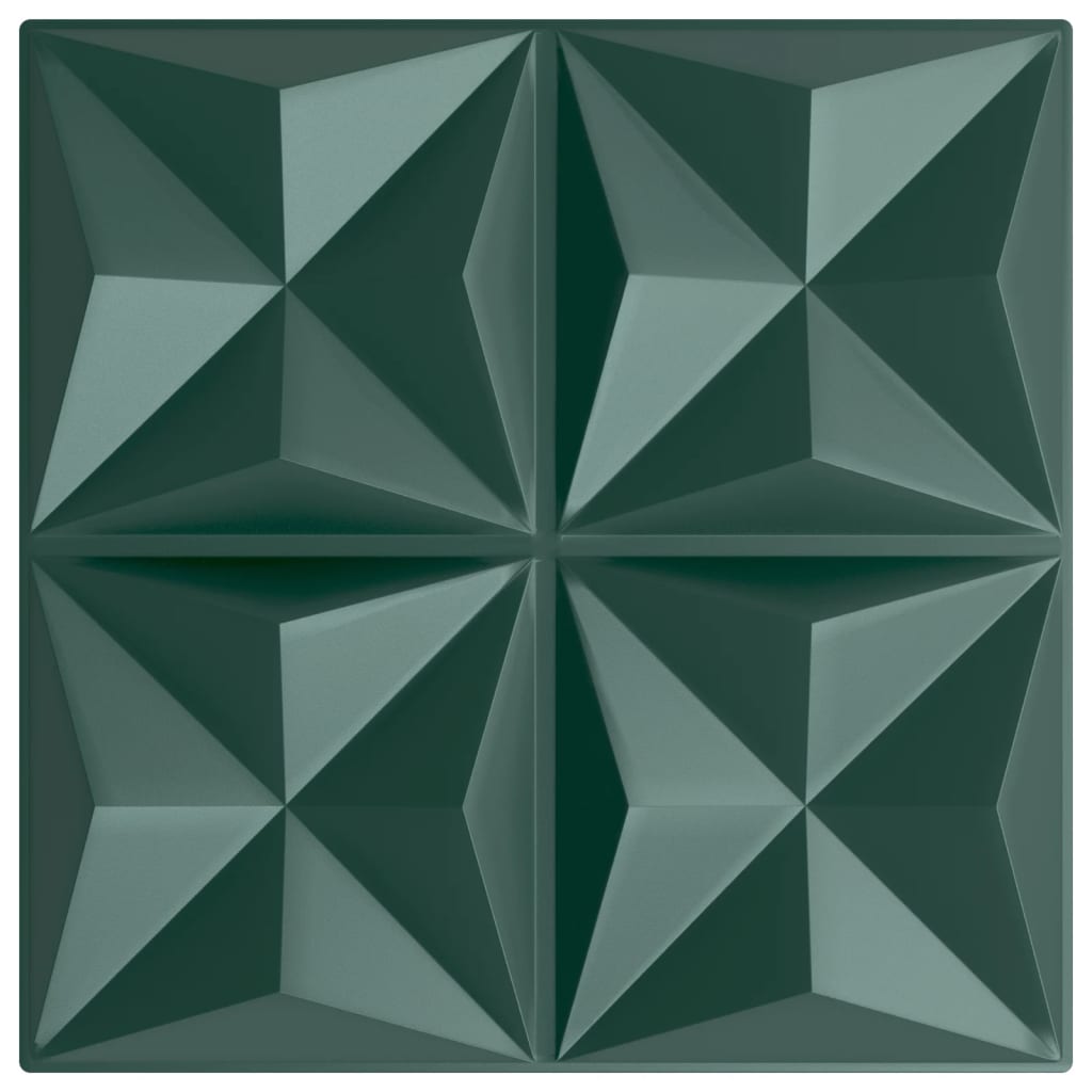 Wall Panels 24 pcs Green 50x50 cm XPS 6 m² Origami