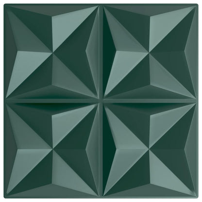 Wall Panels 24 pcs Green 50x50 cm XPS 6 m² Origami