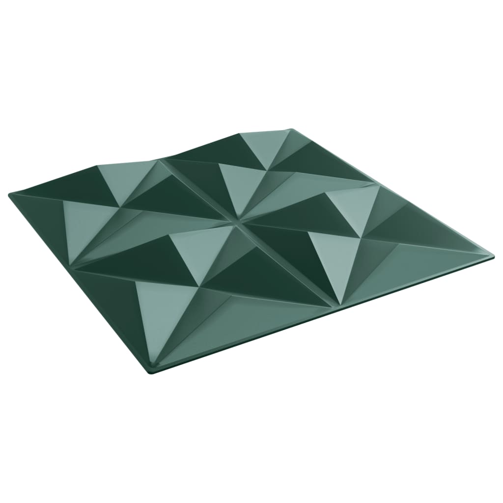 Wall Panels 24 pcs Green 50x50 cm XPS 6 m² Origami