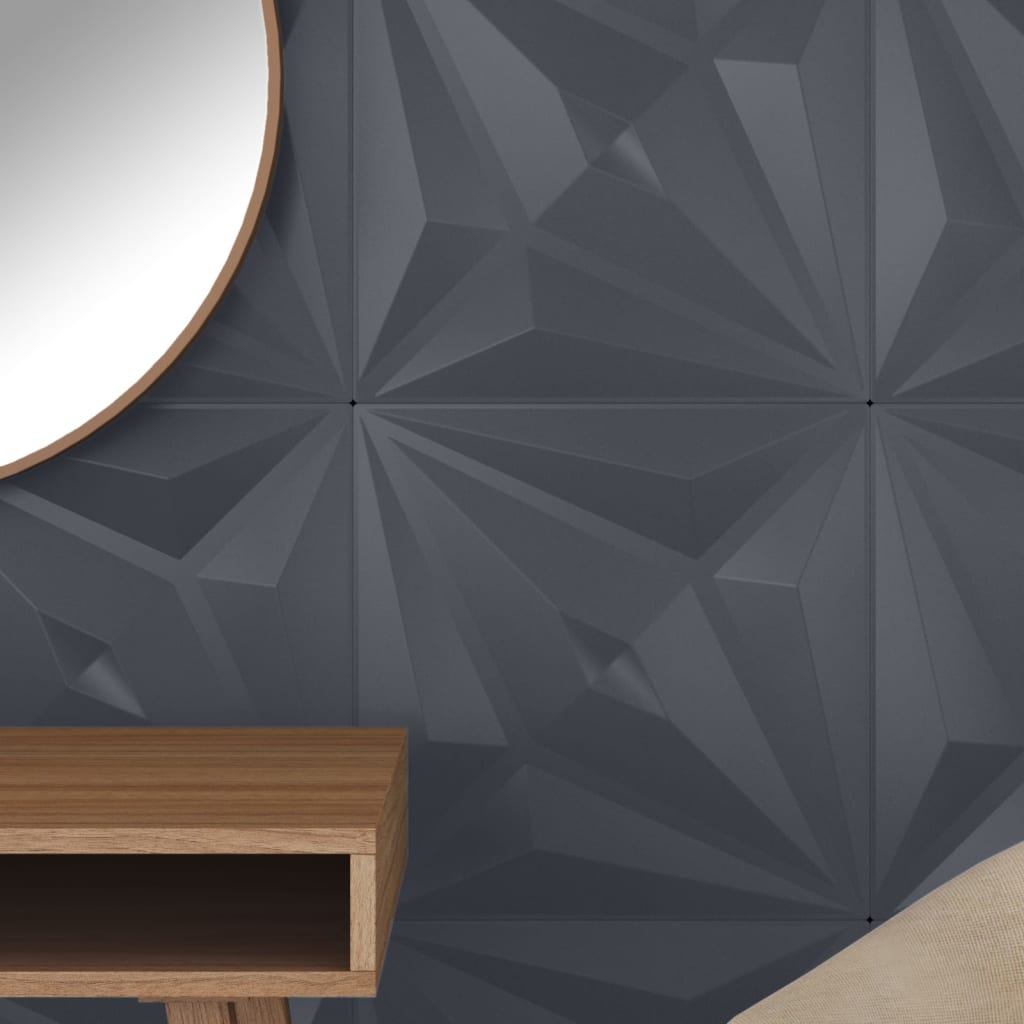 Wall Panels 24 pcs Grey 50x50 cm XPS 6 m² Star