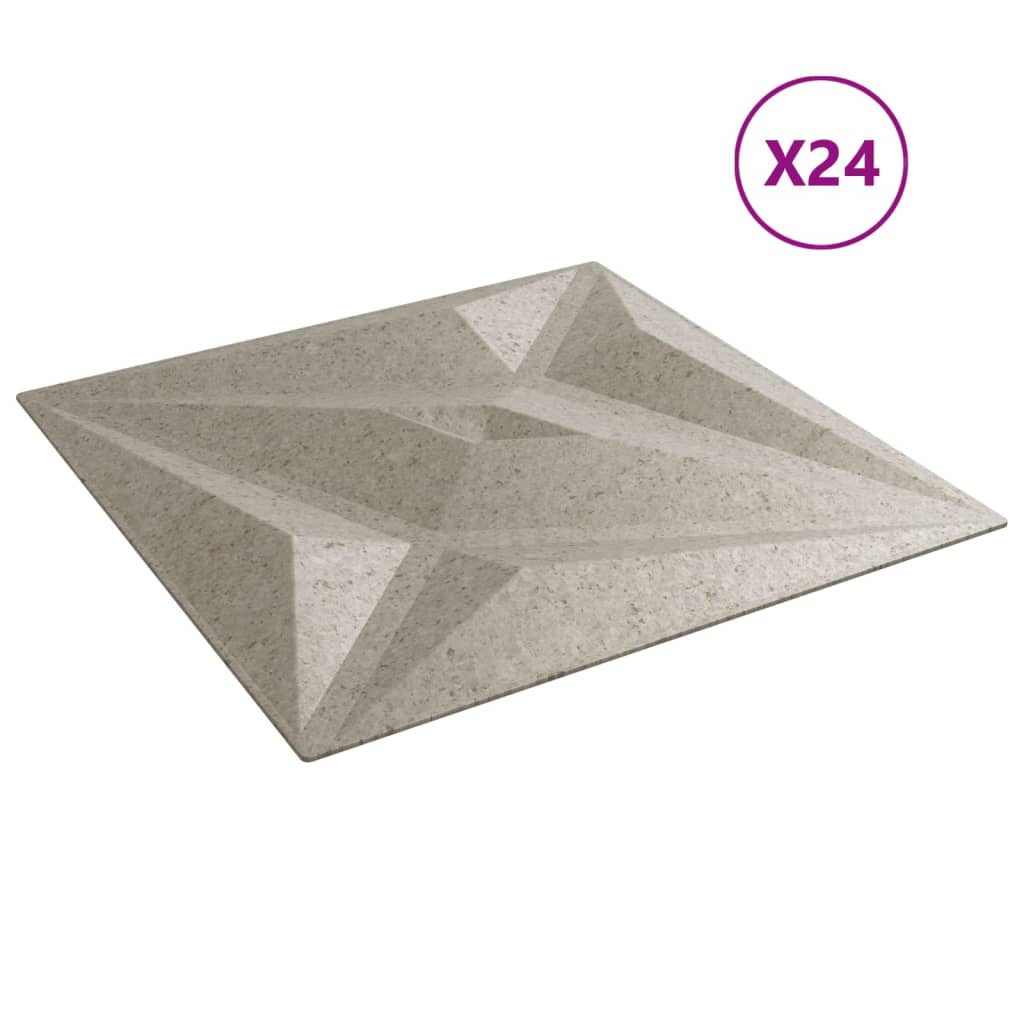 Wall Panels 24 pcs Beton 50x50 cm XPS 6 m² Star