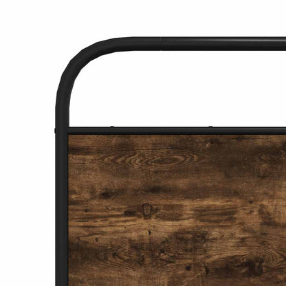 Metal Bed Frame without Mattress Smoked Oak 140x190 cm