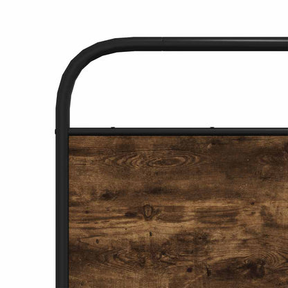 Metal Bed Frame without Mattress Smoked Oak 200x200 cm