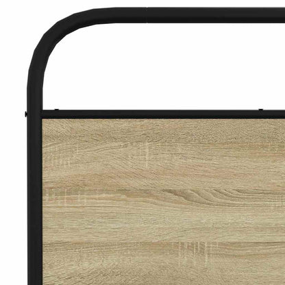 Metal Bed Frame without Mattress Sonoma Oak 200x200 cm