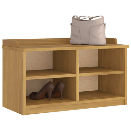 Hallway Bench SANDNES 87x40x50 cm Solid Wood Pine