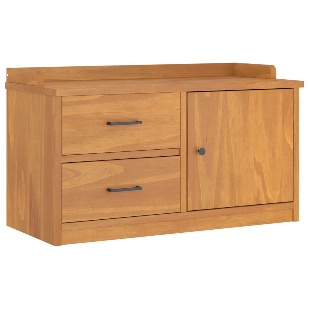 Hallway Bench SANDNES 87x40x50 cm Solid Wood Pine