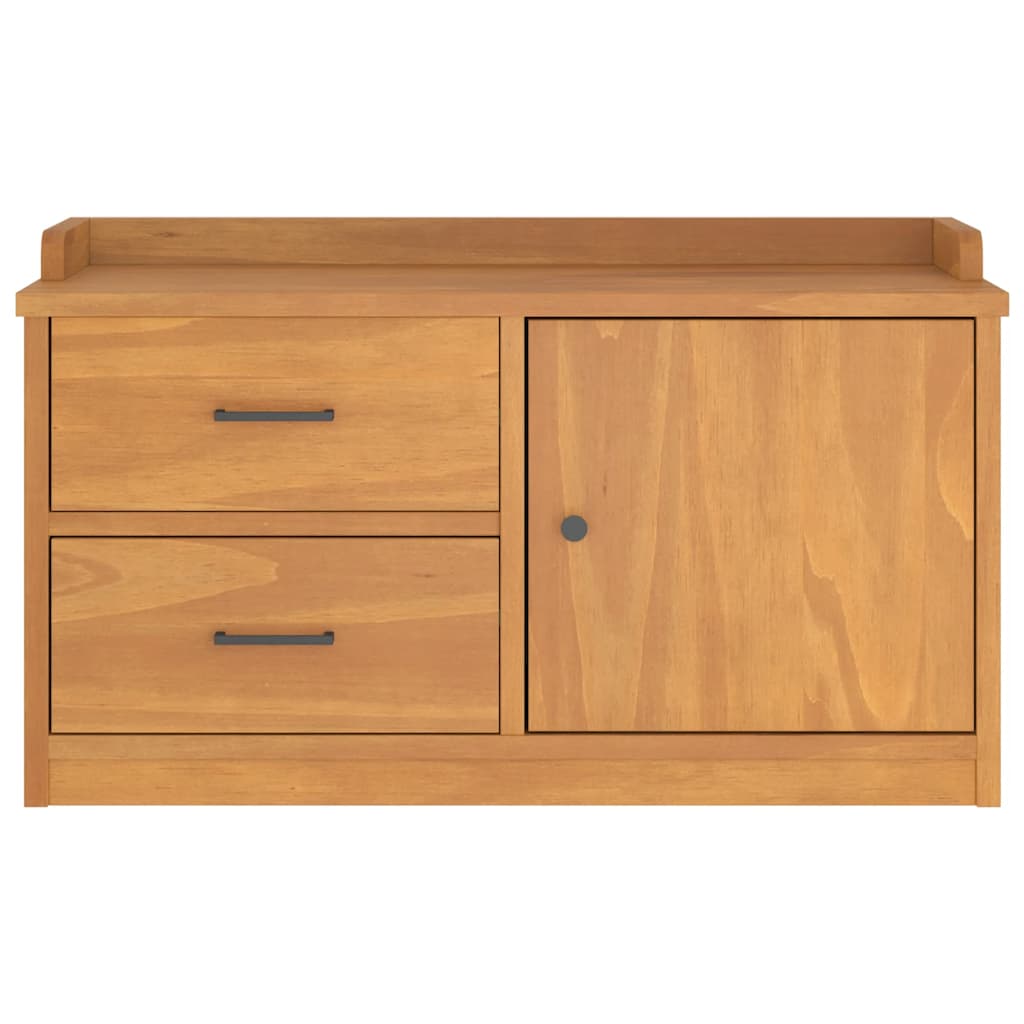 Hallway Bench SANDNES 87x40x50 cm Solid Wood Pine