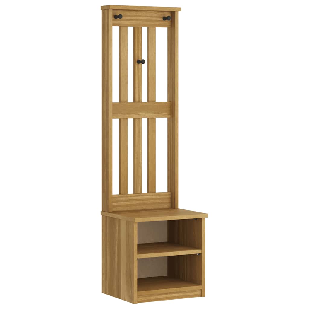 Hall Tree SANDNES 45x40x159.5 cm Solid Wood Pine