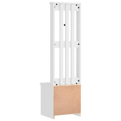 Hall Tree SANDNES White 45x40x159.5 cm Solid Wood Pine