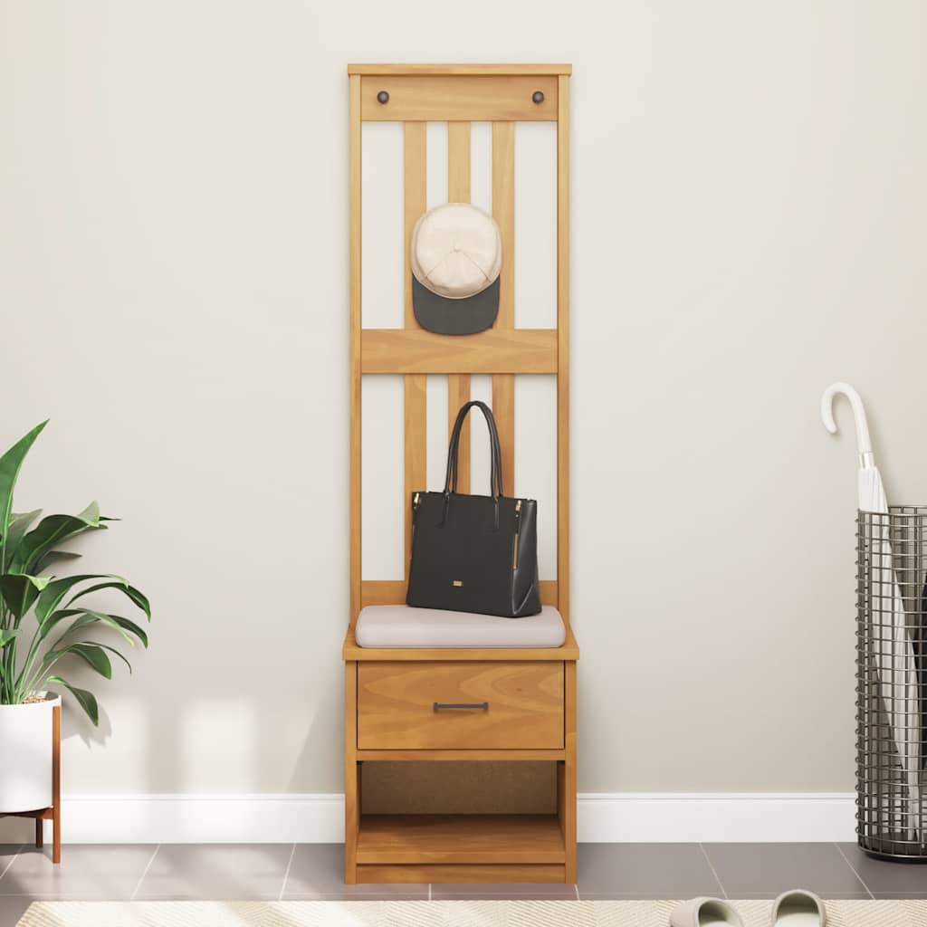 Hall Tree SANDNES 45x40x159.5 cm Solid Wood Pine