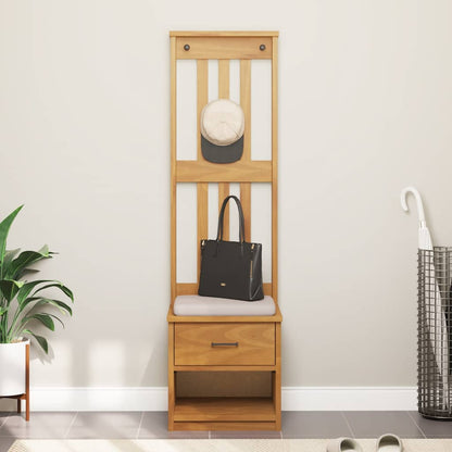 Hall Tree SANDNES 45x40x159.5 cm Solid Wood Pine