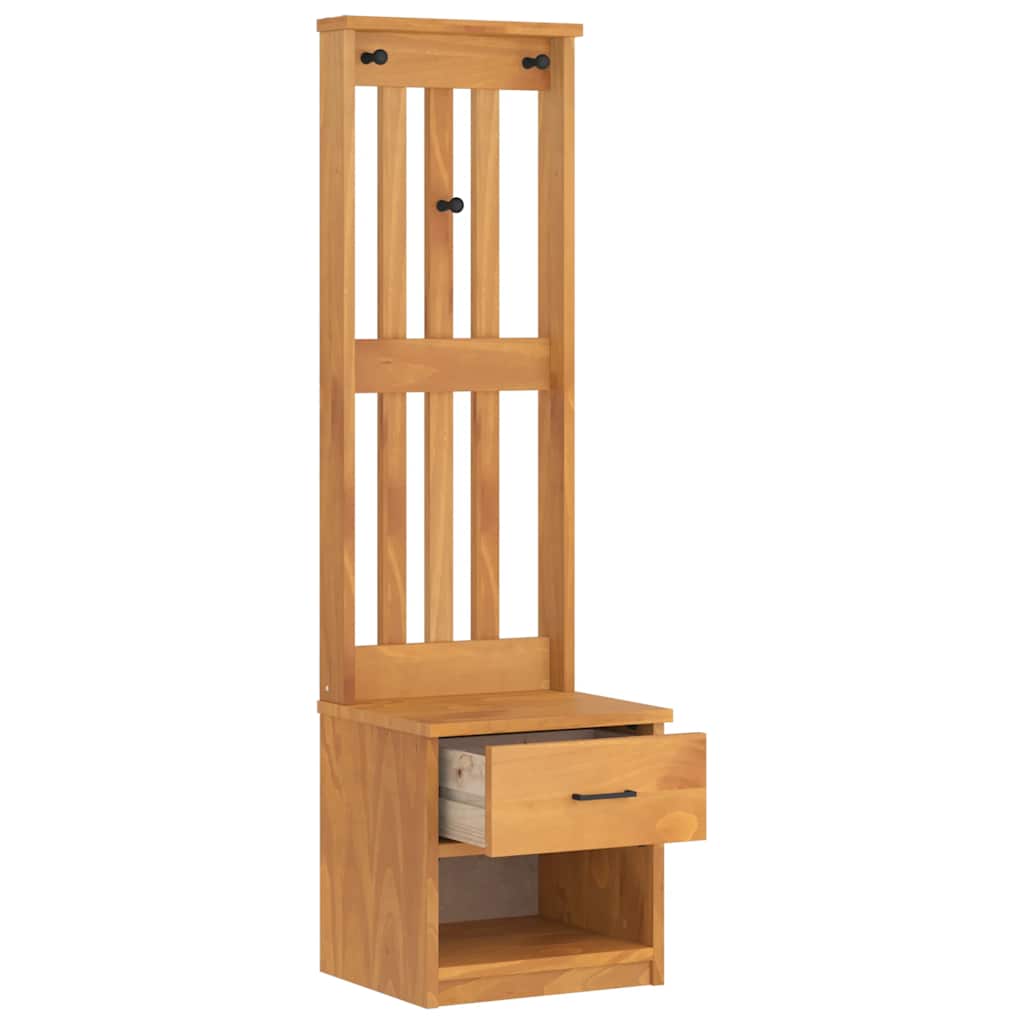Hall Tree SANDNES 45x40x159.5 cm Solid Wood Pine