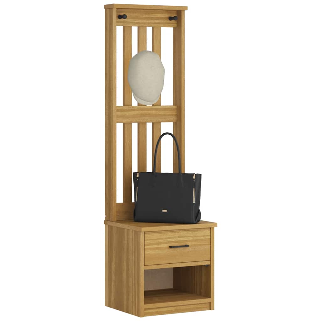 Hall Tree SANDNES 45x40x159.5 cm Solid Wood Pine