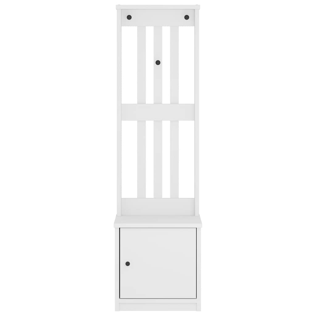 Hall Tree SANDNES White 45x40x159.5 cm Solid Wood Pine