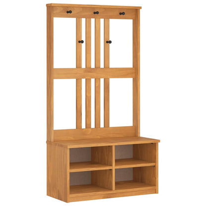 Hall Tree SANDNES 87x40x159.5 cm Solid Wood Pine