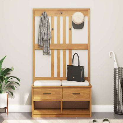Hall Tree SANDNES 87x40x159.5cm Solid Wood Pine