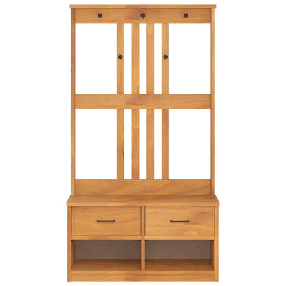 Hall Tree SANDNES 87x40x159.5cm Solid Wood Pine