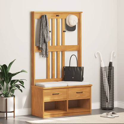 Hall Tree SANDNES 87x40x159.5cm Solid Wood Pine
