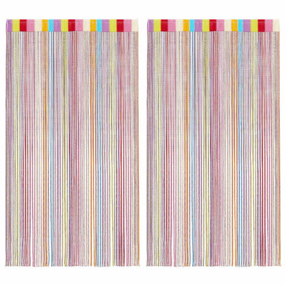 String Curtains 2 pcs Multicolour 100x250 cm