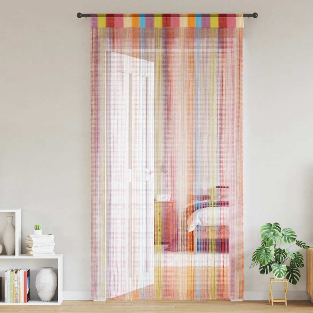 String Curtains 2 pcs Multicolour 100x250 cm