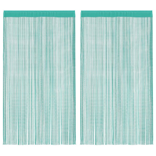 String Curtains 2 pcs Turquoise 140x250 cm