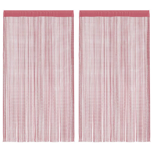 String Curtains 2 pcs Pink 140x250 cm