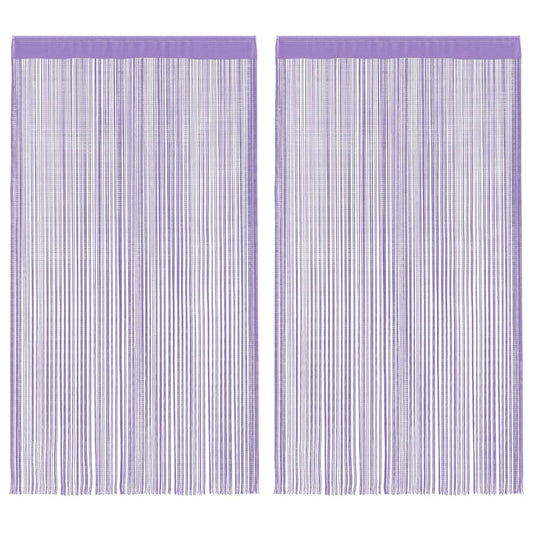 String Curtains 2 pcs Purple 140x250 cm