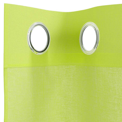 Voile Curtains with Grommets 2 pcs Apple Green 140x260 cm