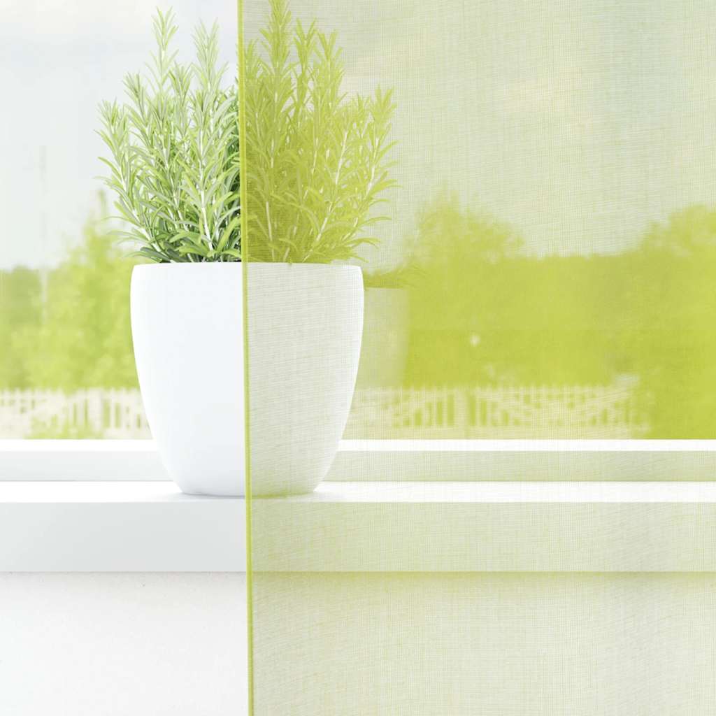 Voile Curtains with Grommets 2 pcs Apple Green 140x300 cm