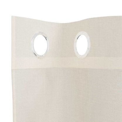 Voile Curtains with Grommets 2 pcs Cream 140x175 cm