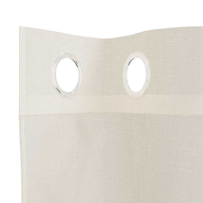 Voile Curtains with Grommets 2 pcs Cream 140x300 cm